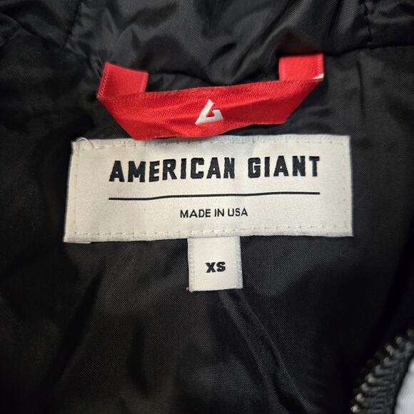 American Giant Blizzard Puffer Jacket Womens XS Extra Small Gray White Hood - Picture 6 of 11